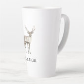 Tasse Latte Noël Rustique Nom du cerf (Angle droit)