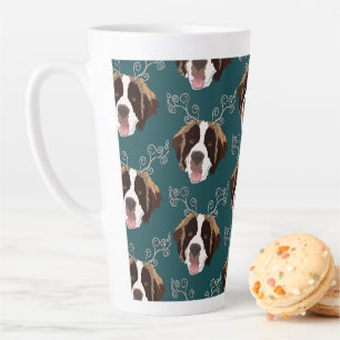 Tasse Latte Noël Saint Bernard Reindeer