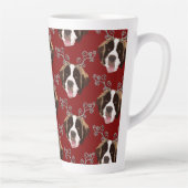 Tasse Latte Noël Saint Bernard Reindeer (Droite)