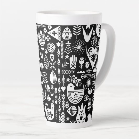 Tasse Latte Noël scandinave (Angle droit)
