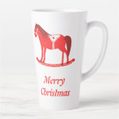 Tasse Latte Noël scandinave Cheval Rocse Custom (Droite)