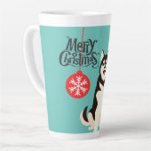 Tasse Latte Noël sibérien Husky (Angle gauche)