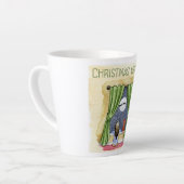 Tasse Latte Noël Souhaite Mignonne Enfant & Kitty Chat Noël (Angle gauche)