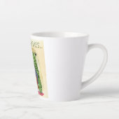 Tasse Latte Noël Souhaite Mignonne Enfant & Kitty Chat Noël (Droite)