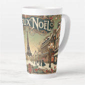 Tasse Latte Noël Vintage à Paris (Angle droit)