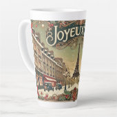Tasse Latte Noël Vintage à Paris (Angle gauche)