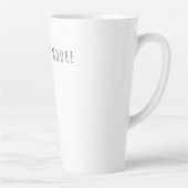 Tasse Latte Noir Blanc Élégant Simple Formel Nom propre (Droite)
