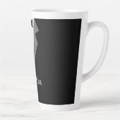 Tasse Latte Noir Blanc Formal Tuxedo Personnalisé (Droite)