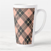 Tasse Latte Noir de bûcheron PInk Plaid (Droite)