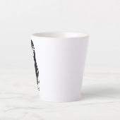 Tasse Latte Noir et blanc jolie Ghoul (Devant)