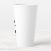 Tasse Latte Noir garder le calme et votre texte (Devant)