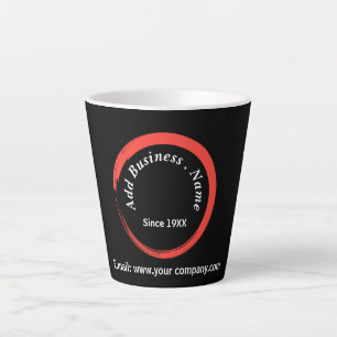 Tasse Latte Noir moderne customisé professionnel