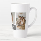 Tasse Latte Noir moderne | Photo Collage | Papa Meilleur cadea (Droite)