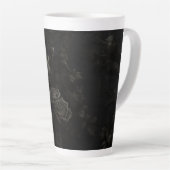 Tasse Latte Noir sur noir (Angle droit)
