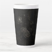 Tasse Latte Noir sur noir (Devant)