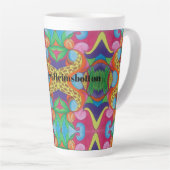 Tasse Latte Noix de coco psychédélique (Angle droit)