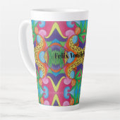 Tasse Latte Noix de coco psychédélique (Angle gauche)