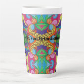 Tasse Latte Noix de coco psychédélique (Devant)