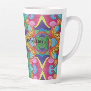 Tasse Latte Noix de coco psychédélique