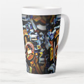 Tasse Latte Noix et boulons Pop Art (Angle droit)