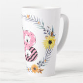 Tasse Latte Nom Alphabet "B" (Angle droit)