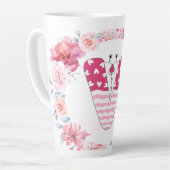 Tasse Latte Nom Alphabet V (Angle gauche)