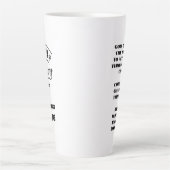 Tasse Latte Nom, année et anniversaire de prière de sérénité (Devant)