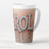 Tasse Latte Nom Carol en or ruisselant (Angle droit)