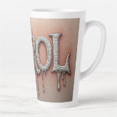 Tasse Latte Nom Carol en or ruisselant (Droite)