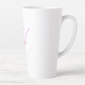 Tasse Latte Nom Chic Monogramme Lettre initiale Calligraphie (Droite)