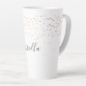 Tasse Latte Nom Confetti Glam Gold (Angle droit)