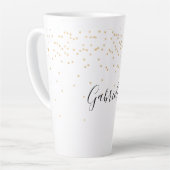 Tasse Latte Nom Confetti Glam Gold (Angle gauche)