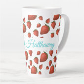 Tasse Latte Nom de fraise (Angle droit)