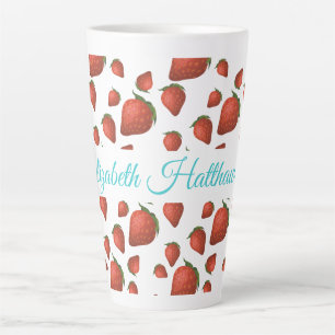 Tasse Latte Nom de fraise