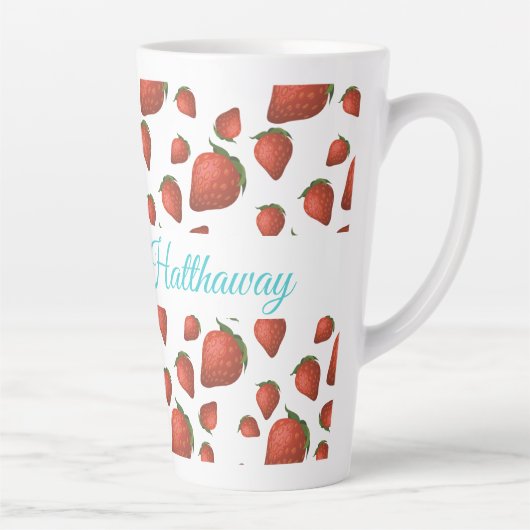 Tasse Latte Nom de fraise (Droite)