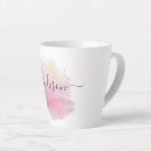 Tasse Latte Nom de la typographie de signature de script moder (Angle droit)