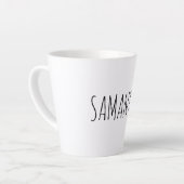 Tasse Latte Nom de la typographie moderne (Angle gauche)