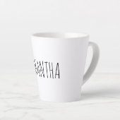 Tasse Latte Nom de la typographie moderne (Angle droit)