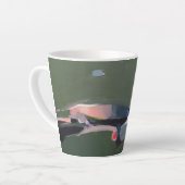 Tasse Latte Nom de l'enseignant Art Abstrait (Angle gauche)