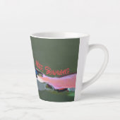 Tasse Latte Nom de l'enseignant Art Abstrait (Droite)