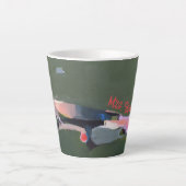 Tasse Latte Nom de l'enseignant Art Abstrait (Devant)