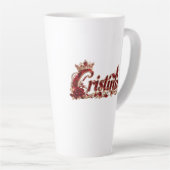 Tasse Latte Nom de luxe Christina Ruby Crystal (Angle droit)
