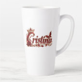 Tasse Latte Nom de luxe Christina Ruby Crystal (Droite)