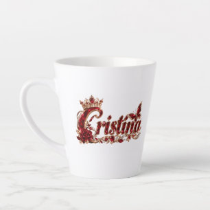Tasse Latte Nom de luxe Christina Ruby Crystal