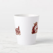 Tasse Latte Nom de luxe Christina Ruby Crystal (Devant)