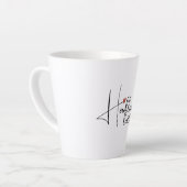 Tasse Latte Nom de script manuscrit personnalisé (Angle gauche)