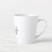 Tasse Latte Nom de script manuscrit personnalisé (Droite)