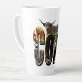 Tasse Latte Nom De Vaches Logo D'Image Avec Vaches, (Angle gauche)