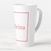 Tasse Latte Nom d'écriture professionnelle classique personnal (Angle droit)