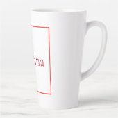 Tasse Latte Nom d'écriture professionnelle classique personnal (Droite)